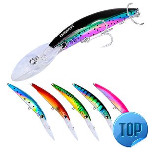 1 Pz Wobbler Fishing Lure 17cm27g JerkFish Bait Crank Bait Quality Floating Hard Bait Con 6 # Treble Hooks Pesca alla carpa Pesca