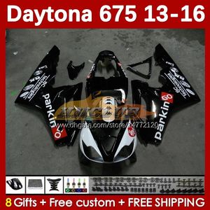 Moto Fairings for Daytona 675 675R 2013-2016 Bodywork Daytona675 Bodys 166No.62 Daytona 675 R 13 14 15 16 2013 2014 2015 2016 OEM Motor Motoring Kit Stock Black Stock