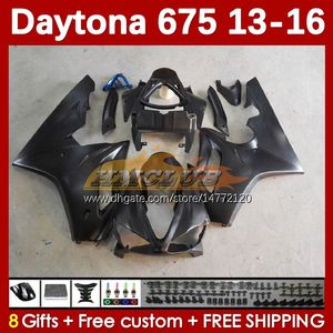 Łyżki motocyklowe dla Daytona 675 675R 2013-2016 Bodywork 166NO.13 Daytona675 13 14 15 16 Body Daytona 675 R 2013 2014 2016 2016 Zestaw OEM Moto Fair Kit Matte Black Full