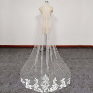 Bridal Veils Soft Tulle Wedding Veil With Comb One Layer 3M Long 1.5M Wide White Ivory Simple Bride Accessories