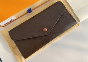 Portfele projektantów mody Luksusowe torebki Josephine Męskie Monogramy Monogramy Długa karta Uchwyt Karta Panie Slim Money Clutch Torby z hurtowym pudełkiem