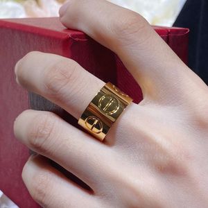 11mm Liebesringpaarringe für Frauen Designer Ring für Mann Gold plattiert 18K T0P Qualität offizielle Reproduktionen Fashion Classic Style Premium Geschenke 006