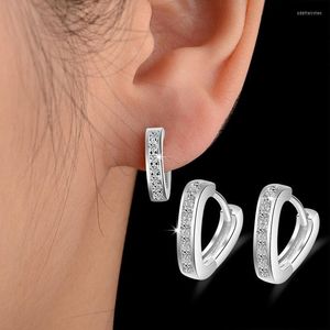 Brincos de argola Huggie Small for Women Silver Color CZ Zircon Hoops Earing Jewelry Birthday Gift Fine JewelryHoop Odet22