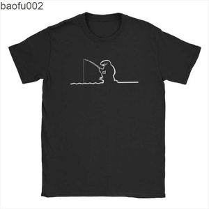 Erkek Tişörtler Erkekler T-Shirt La Linea Komik Tee Yaz Kısa Kollu Lineman Balıkçı Balıkçı Tops Crewneck Giyim XS-4XL W0322