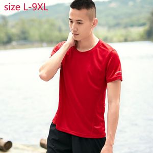 Men's T Shirts 2023 Arrival Fashion Super Large Quick Drying Men Extra Casual O-neck Short Sleeve Plus Size L-8XL 9XL