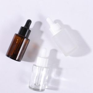 Flache Schulterglas-Essenzflaschen, 30 ml, Kosmetikverpackungsbehälter für Make-up-Hautpflege