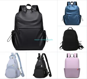 LU 4 models womens yoga sport Backpack Fitness bags large Travel lu Storage Bag outdoor lu nylon fold Dry wet separation