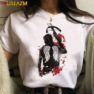 メンズTシャツNegan Lucille The Walking Dead Summer Top Male Print Grunge Harajuku Aesthetic TシャツホワイトTシャツW0322