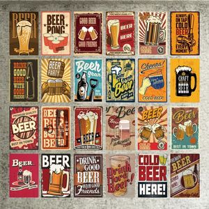 Decor Beer Metal Painting Sign Plaque Metal Vintage Pub Funny Tin Sign Wall Decor for Pub Club Man Cave Bar Decoration Tin Plates 30X20cm W03