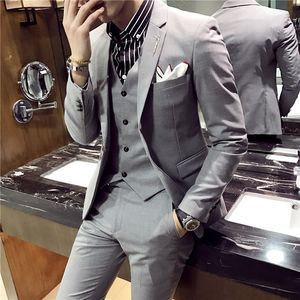 Erkek Suit Blazers 7xl Blazers Vest Pantolon 3PCE VE 2PCE SET Yüksek Sınıf Moda Pure Renk İnce Resmi İş Takımı Damatın Erkek Gelinlik 230322