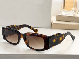 Retângulo 0071 havana Óculos de sol robustos marrons para mulheres Sun Shades Designers Occhiali Da Sole UV400 Proteção Eyewear