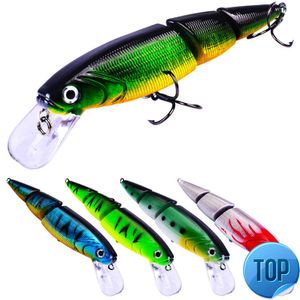 1 Pcs Lure 11cm 14.7g Knotty Fish Lure Hard Bait Fake Bait Fishing Gear Fishing 3D Eyes Swim Bait Multi Jointed Vivid