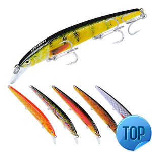 1 adet/lot 11.5cm 9g balıkçılık cazibesi Minnow Sert yem ile 3 balıkçılık kancası balıkçılık mücadele cazibesi 3d gözler ücretsiz nakliye