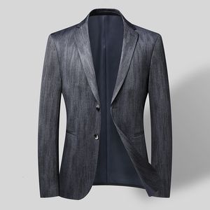 Men's Suits Blazers High Quality Blazer Men's British Style Business Wear Business Casual Elegant Fashion High-end Simple Gentleman Suit Jacket 230322