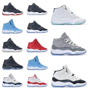 jmpman 11s çocuk ayakkabı tasarımcısı kiraz 11 basketbol spor ayakkabılar erkekler serin gri kızlar yetiştirilmiş efsane mavi serin gri concord rahat moda spor ayakkabılar boyutu: 25-35