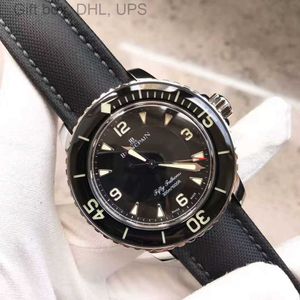 Ceramic ium watch Zhongshi New r Blancpain Precise Steel Black Mechanical Men's Watch 5015-1130-52b