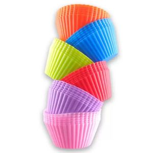 Silicone Muffin Cake Cupcake Cup Cake Mold Case Bakeware Mold Bandeja Ferramentas de decoração de bolo diy diy