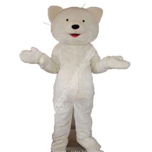 Hot Sales small eyes White bear Mascot Costumes Cartoon theme fancy dress High School mascot Ad Apparel