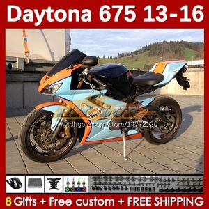 Zestaw owiewki motocyklowej dla Daytona 675 675R 2013 2014 2015 2016 Bodywork 166NO.109 Daytona675 Body Daytona 675 R 13 14 15 16 2013-2016 OEM Moto Fairings Akcje Cyanowe akcje Cyanowe