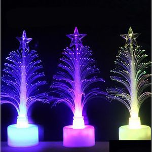 LED RAVE Toy Carnival Gift Fiber Optic Night Light Battery Powered Christmas Tree Party Decoration Romantic Color Drop Delivery Toys Dhn4e