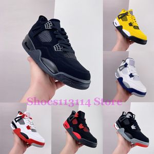Black Cat Basketball Shoes Мужчины Женщины дизайнерские кроссовки Jordens 4 4s разведенные