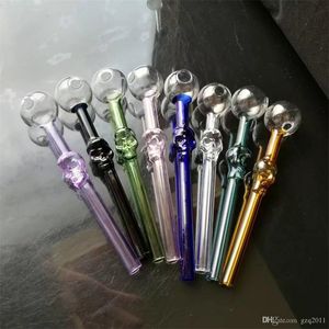 Hookahs Color bones straight pot Wholesale Glass Bongs Accessories, Glass Water Pipe Smoking