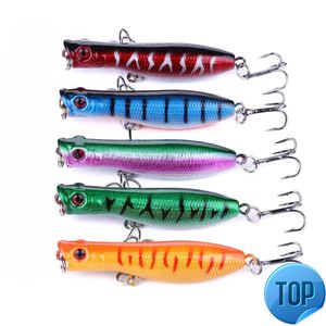 1 pz 6 cm 5g esca dura popper richiamo di pesca occhi 3D ganci da pesca Isca Wobbler artificiale manovella esca attrezzatura per spigola pesca alla carpa