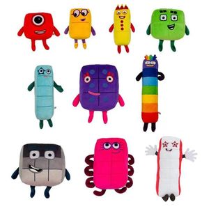 Yastık Dekoratif Yastık Numberblocks Peluş Oyuncaklar Renkli Sayı Blokları Çocuklar İçin Dolması Çocuk Dolls303O