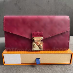 highend quality Mens wallet Women card holders Designer wallets Cardholder Purse passport Holders Embossed Luxury Coin purses Genuine Leather metal lock key pouch
