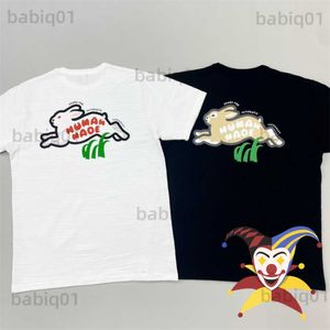 Erkek Tişörtler İnsan Yapımı Tişörtlü Erkek Kadınlar 1 1 En Kaliteli T-Shirt Kalp Tavşan Baskı Hip-Hop Üst Tees T230321