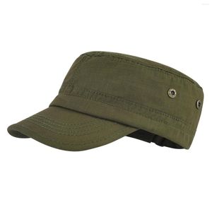 Berets BOTVELA Herren Baumwolle Cadet Army Caps Militärstil Flat Top Hat Verstellbare Sboy Cap Classic Vintage