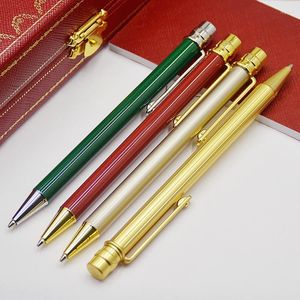 Luxury Full Metal Thin Barrel Pen Stationery Office School Leverantör Bollpunktspennor med söt design Skrivande smidig skrivgåva