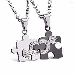 Подвесные ожерелья, соответствующие 2PCS Set Set Unders Puzzle Lovers Пара любить ожерелье подарки на День святого Валентина для женщин мужчин