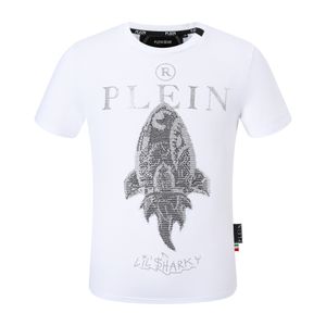 Plein Bear TシャツメンズデザイナーTシャツブランド衣料ラインストーンPPスカルメンTシャツラウンドネックSSモンスターPlein with Crystals Hip Hop Tshirt TOP TEES 16 601