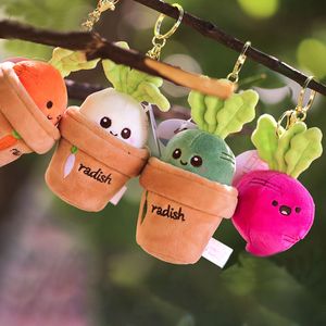 Creative Cartoon Morots Plush Keychains Toys Kawaii 10cm Vegetable Keychain Bag Pendants Doll