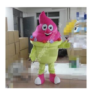 Hot Sales Cute Mascoto de sorvete Trajes de desenho animado vestido fantasia mascote de high school AD ​​Vestuário