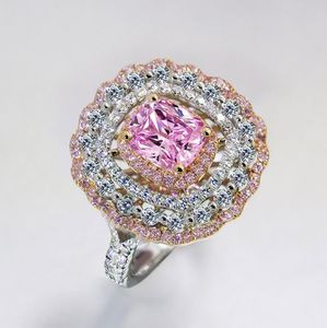 Toque com pedras laterais Europa e os Estados Unidos Novo Jantar Feminino Diamão Rosa Elegante Diamante de Moda Rosa