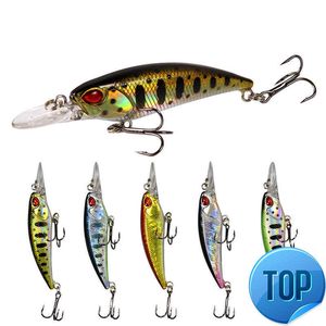 1 шт. Minnow Fishing Lure 75 мм 5G 3D Eyes