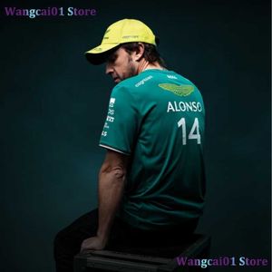 Wangcai01 T-shirty męskie Aston Martin 2023 T Shirt AMF1 Męs Fernando Alonso T Shirt Formula 1 Racing Suit F1 Wysokiej jakości koszulka Customab Nazwa 0322H23