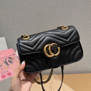 Tasarımcı Çantalar Çanta Kadın Moda Marmont Klasik Cross Vücut 3 Boyutlar Lüksler Zincir Omuz Çantası Crossbody Bag Kadın Çantaları