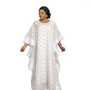 Etniska kläder Boubou African Dress Set Women Batwing Sleeve Loose Robes 2023 Fashion Print Bazin Riche Dashiki Long Vestidos