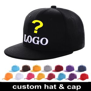 Custom Baseball Caps Adjustable Flat Brimmed Hip Hop Snapbacks Hats Fitted Bucket Hat Embroidery Printing Logo Adult Men Women Kids Size Colors Available