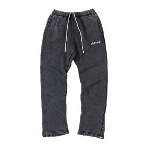 Män s byxor groda drift mode streetwear varumärke askyurself flared byxor byxor hem knapp hip hop long sweatpants män man 230322