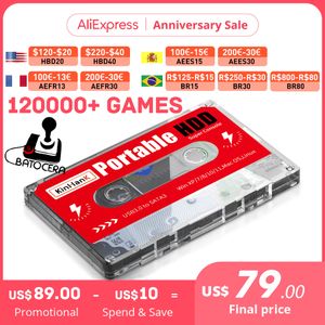 Portable Game Players 2T HDD External Hard Drive With 122000 s For PSP Wii Wiiu DC Plug and Play PC Laptop 230323
