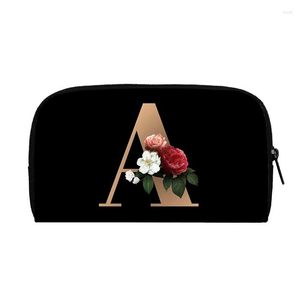 Plånböcker 26 Inledande bokstavblomma A - Z Alfabet Kvinnor Handväskor Girl Purses Bridal Party Money Bag Key Card Holderare