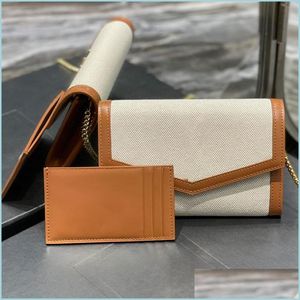 Borse da sera Mini borsa a portafoglio con catena Uptown Borsa in pelle lucida goffrata coccodrillo Designer Busta con patta Chiusura con bottone a pressione Hardwar Dhnap