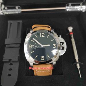 With Box Papers Men Watches 47mm 1950 PM127 00127 127 00127 Leather Bands Strap Back transparent Mechanical Mens Watch Men's Wristwatches Gift watch band