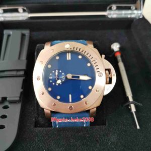 Topselling Men Watch 47 mm zanurzalny 1950 671 PM00671 Rose Gold Bronze Aligator Skórzany pasek Przezroczysty mechaniczne automatyczne zegarki męskie zegarki na rękę