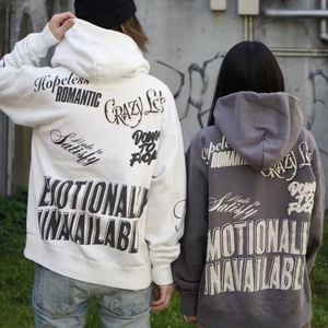 Designer Fashion Hoodie American High Street UE Love Weand Foping Printing Men's Sports Feminino Autumn e Winter Calças