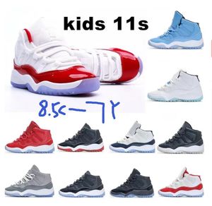 Sapatos infantis grandes Sapatos retrô infantis 11 meninos basquete Jumpman 11s sapato infantil tênis preto Chicago designer militar cinza tênis bebê criança juventude criança bebês 9c-7